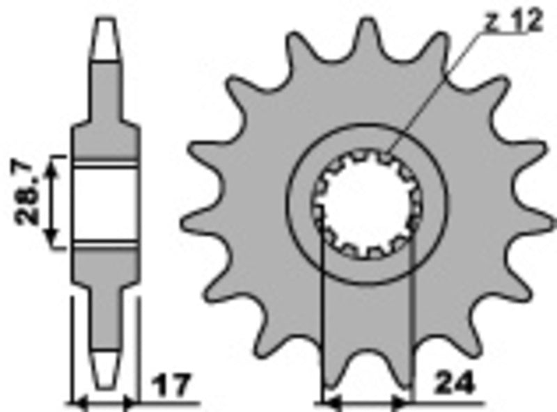 EK kettingkit 530 ZVX3 15/43 – 110 schakels, PBR stalen achtertandwiel – art. 3067151