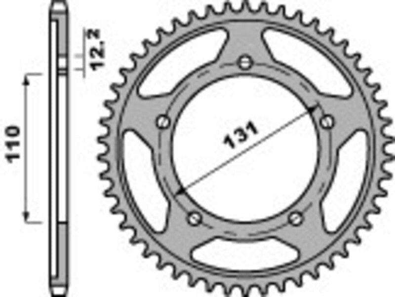 EK kettingkit 525 ZVX3 17/45 – 118 schakels, PBR aluminium achtertandwiel – art. 3067191