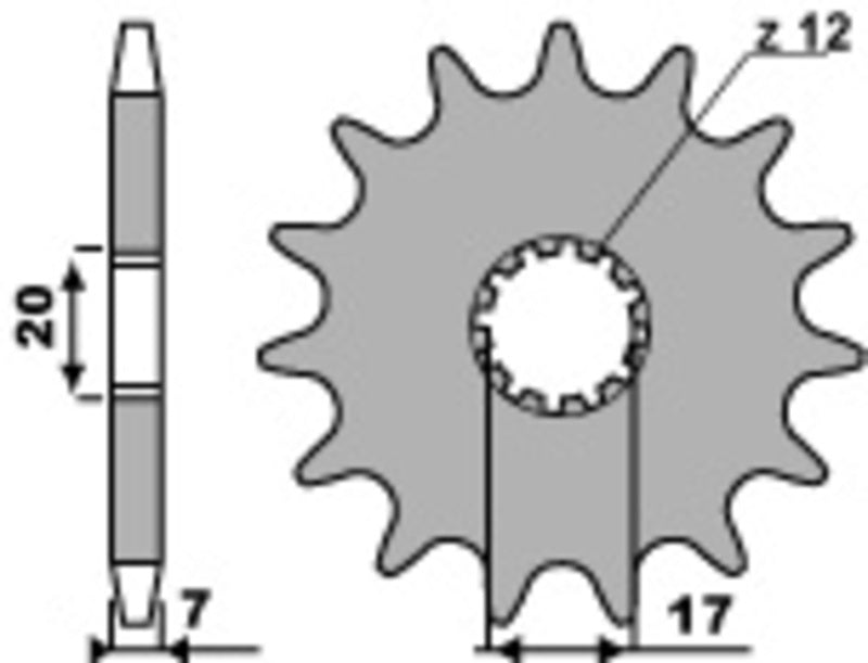 EK kettingkit 428 SR 13/60 – 134 schakels, PBR stalen achtertandwiel – art. 3067773
