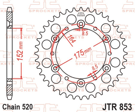 EK kettingkit 520 SRX2 14/48 – 112 schakels, JT stalen achtertandwiel