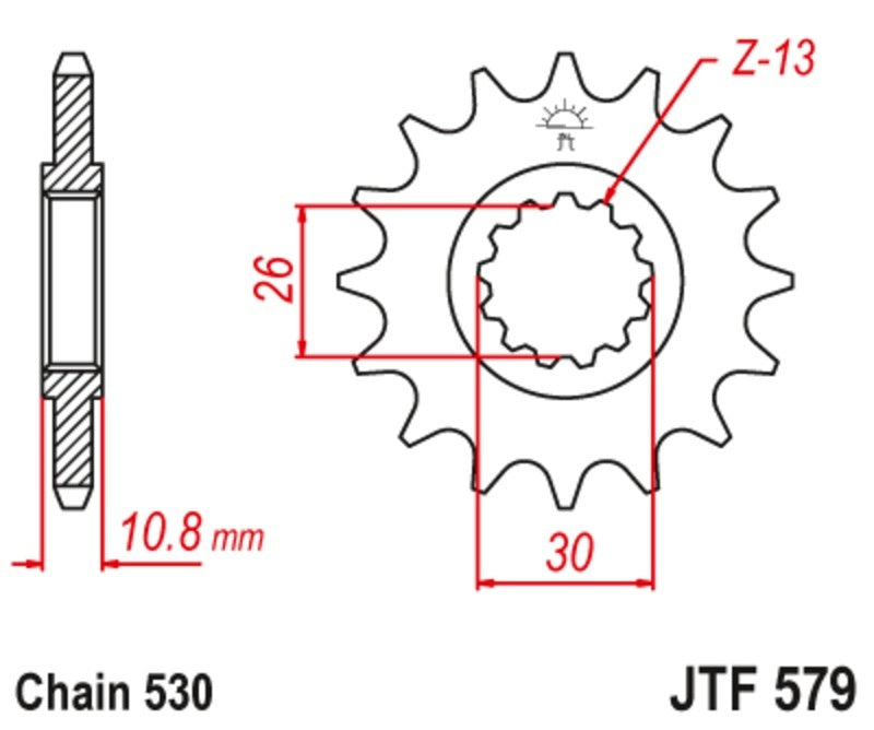 EK kettingkit 530 SRX2 17/40 – 110 schakels, JT stalen achtertandwiel – art. 3068001