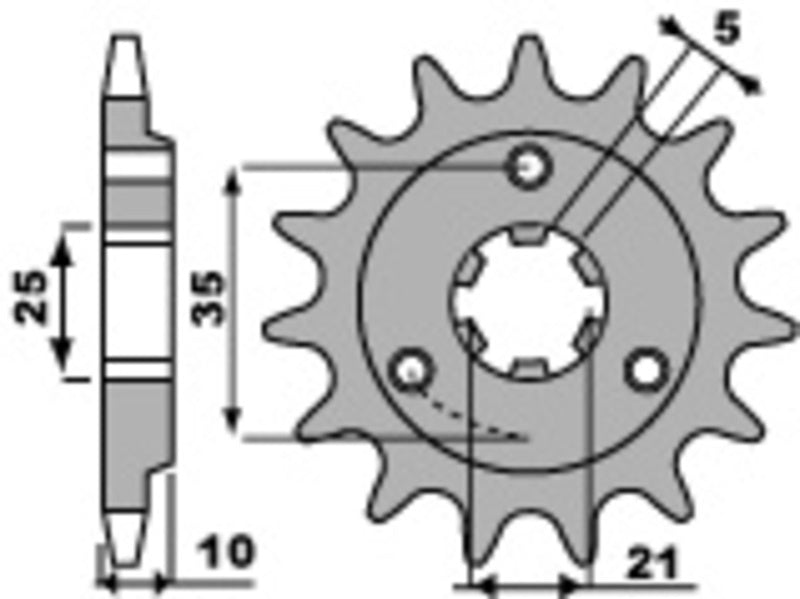 EK kettingkit 520 SRX2 15/43 – 116 schakels, PBR stalen achtertandwiel – art. 3068093