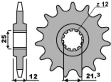 EK kettingkit 520 ZVX3 14/48 – 116 schakels, PBR aluminium achtertandwiel – art. 3068239