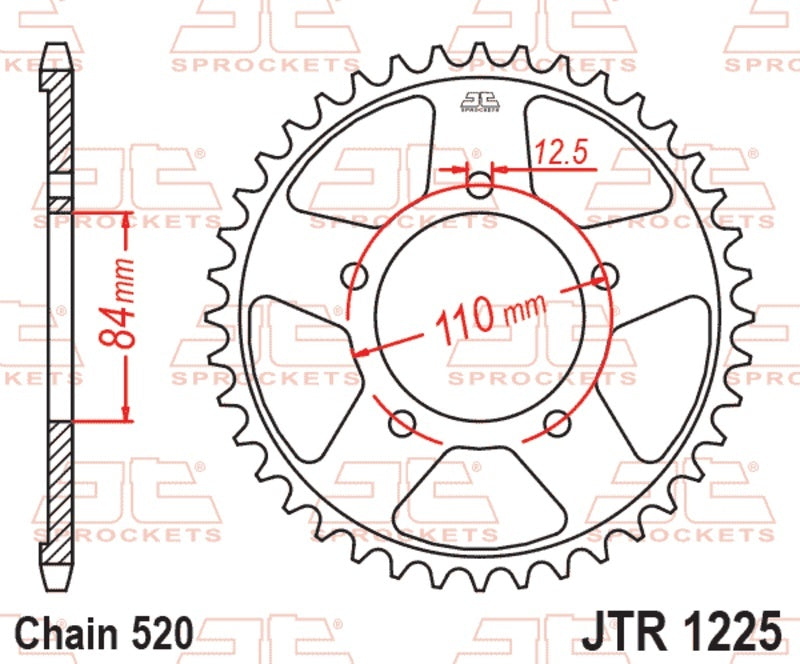 EK kettingkit 520 ZVX3 15/40 – 112 schakels, JT stalen achtertandwiel