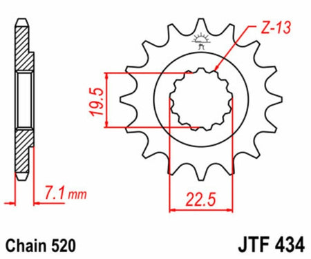 EK kettingkit 520 SRX2 15/45 – 106 schakels, JT stalen achtertandwiel – art. 3068494