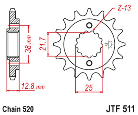 EK kettingkit 520 SRX2 15/42 – 106 schakels, JT stalen achtertandwiel – art. 3068532