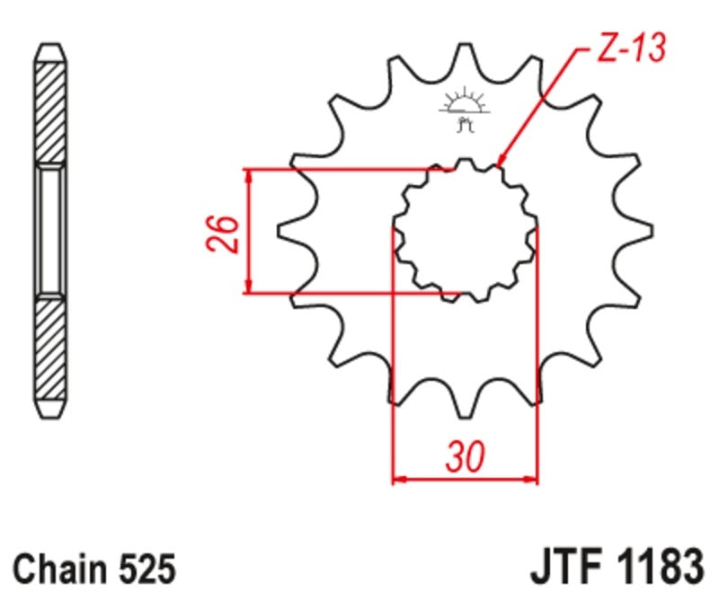 EK kettingkit 525 SRX2 18/43 – 106 schakels, JT stalen achtertandwiel – art. 3068632
