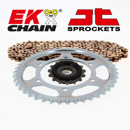 EK kettingkit 520 SRX2 16/42 – 116 schakels, JT stalen achtertandwiel