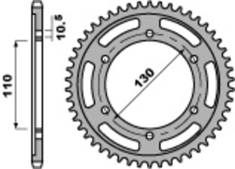 EK kettingkit 530 SRX2 17/43 – 118 schakels, PBR stalen achtertandwiel – art. 3069235