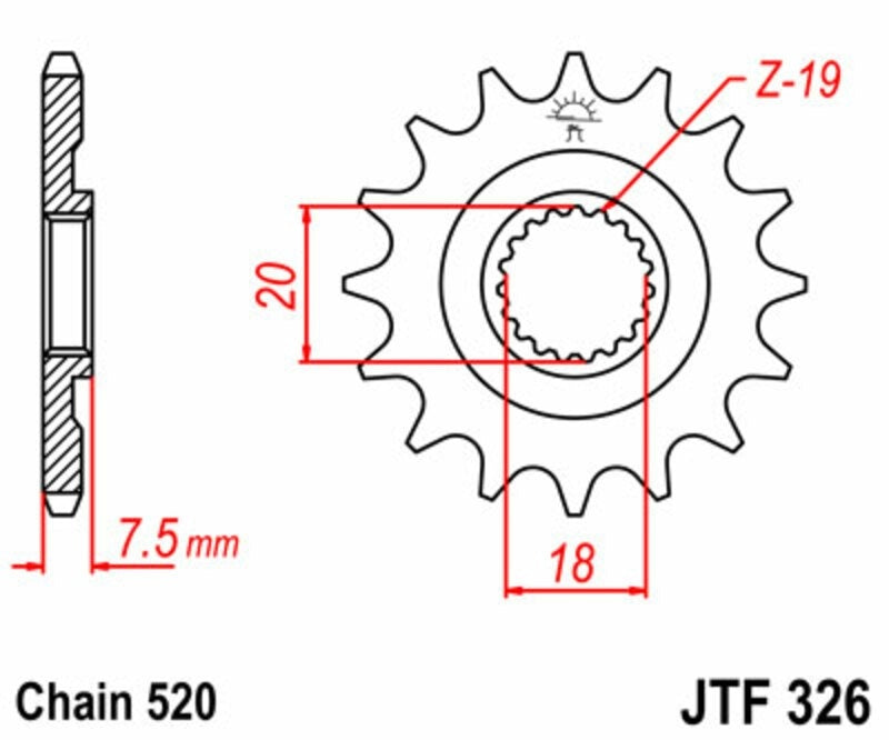 EK kettingkit 520 M3 13/52 – 116 schakels, JT aluminium achtertandwiel – art. 3069236