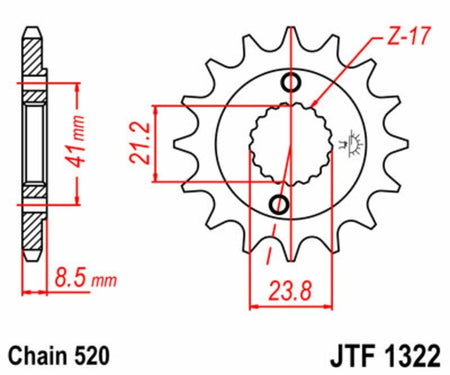 EK kettingkit 520 MRD7 15/45 – 108 schakels, JT aluminium achtertandwiel