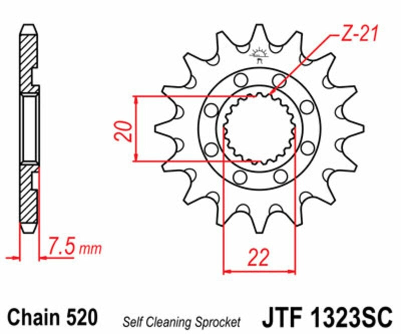 EK kettingkit 520 M3 13/49 – 116 schakels, JT aluminium achtertandwiel – art. 3069244
