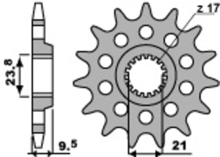 EK kettingkit 520 MRD7 14/48 – 116 schakels, PBR aluminium achtertandwiel – art. 3069412