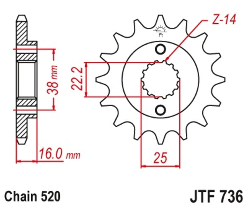 EK kettingkit 520 SRX2 15/45 – 108 schakels, JT stalen achtertandwiel – art. 3069643