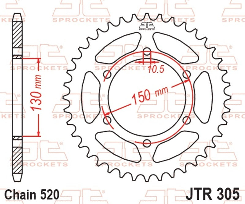 EK kettingkit 520 SRX2 16/46 – 118 schakels, JT stalen achtertandwiel – art. 3069673