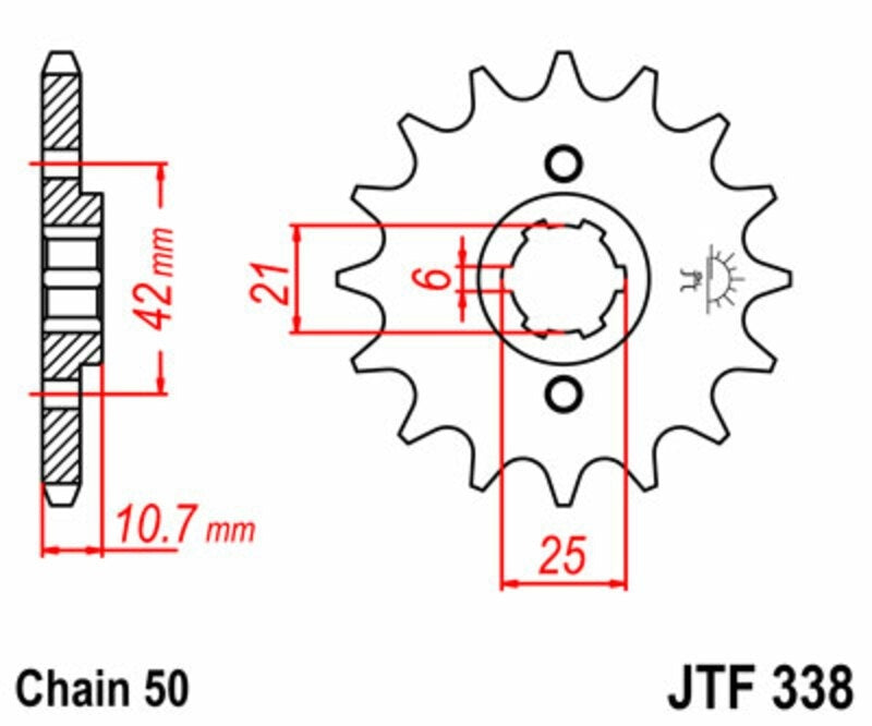 EK kettingkit 530 SRX2 16/40 – 102 schakels, JT stalen achtertandwiel