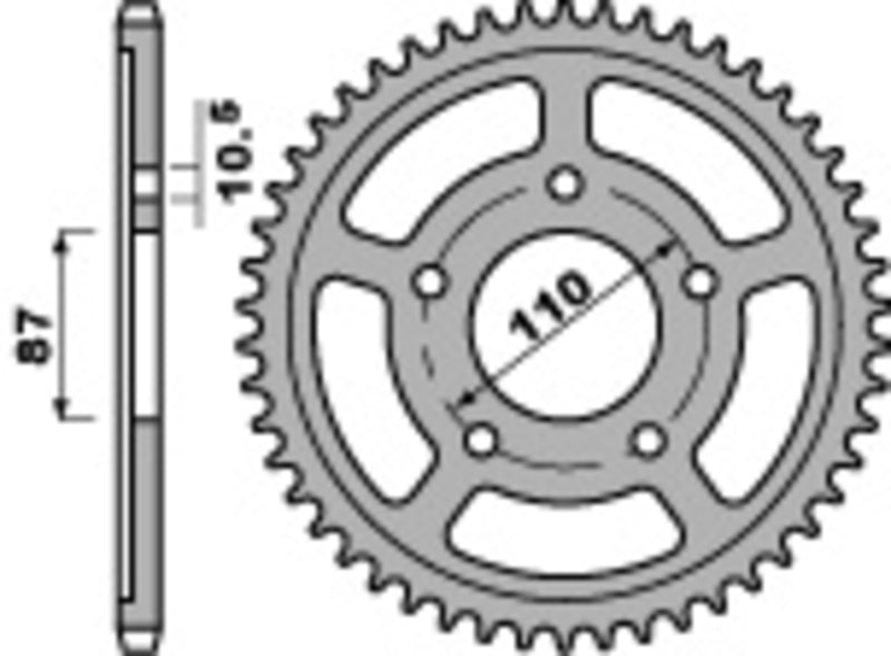 EK kettingkit 530 ZVX3 15/44 – 108 schakels, PBR stalen achtertandwiel – art. 3070107