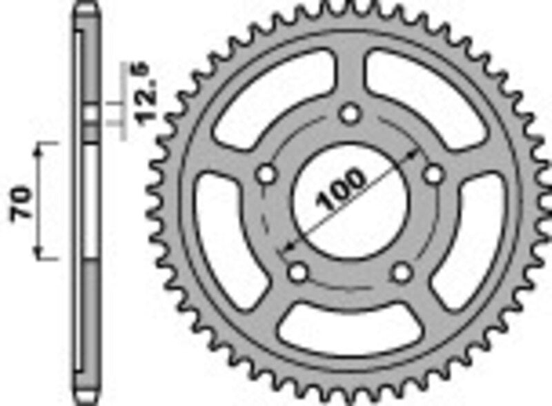 EK kettingkit 525 ZVX3 16/45 – 118 schakels, PBR stalen achtertandwiel – art. 3070119