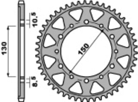 EK kettingkit 530 ZVX3 16/46 – 110 schakels, PBR stalen achtertandwiel – art. 3070182