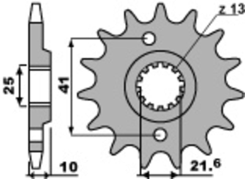 EK kettingkit 520 SRX2 14/45 – 110 schakels, PBR stalen achtertandwiel