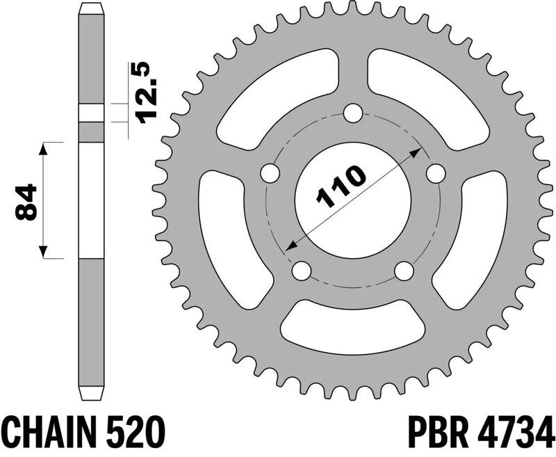 EK kettingkit 520 MVXZ2 15/41 – 112 schakels, PBR stalen achtertandwiel