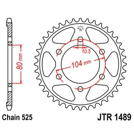 EK kettingkit 525 ZVX3 15/44 – 114 schakels, JT stalen achtertandwiel
