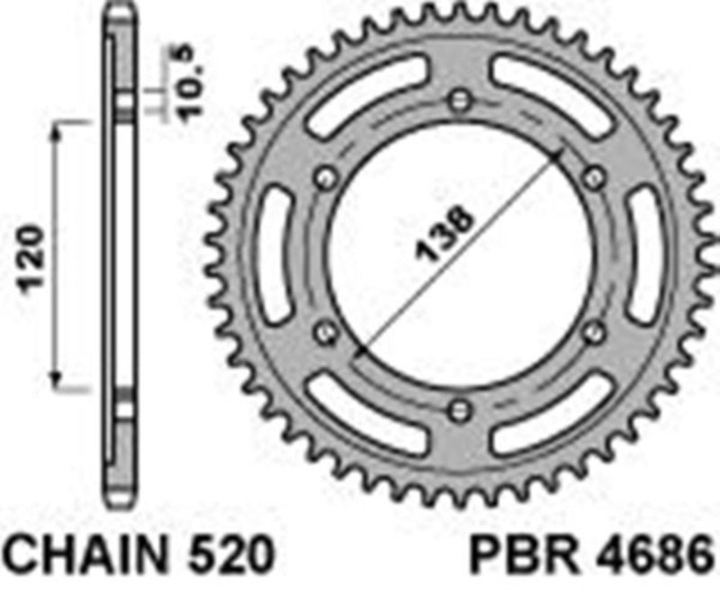 EK kettingkit 520 H 14/45 – 108 schakels, PBR stalen achtertandwiel – art. 3070912