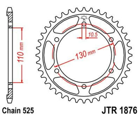 EK kettingkit 525 ZVX3 16/43 – 114 schakels, JT stalen achtertandwiel – art. 3071086