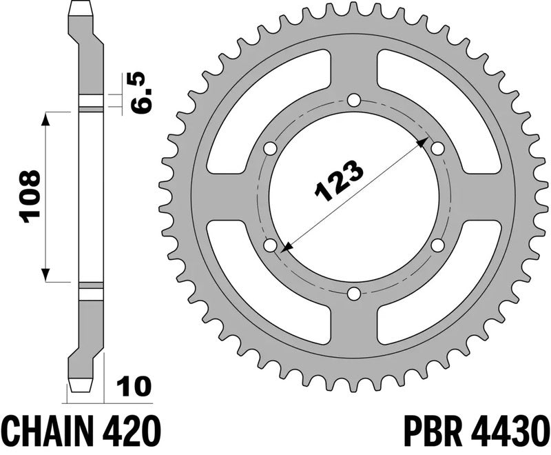 EK kettingkit 420 SR 14/52 – 132 schakels, PBR stalen achtertandwiel – art. 3071182