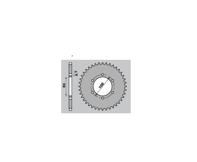 EK kettingkit 415 RR 13/46 – 124 schakels, PBR stalen achtertandwiel