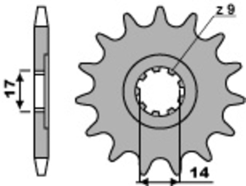 EK kettingkit 428 DEH 12/49 – 132 schakels, PBR stalen achtertandwiel