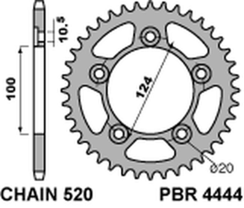 EK kettingkit 520 ZVX3 15/42 – 110 schakels, PBR stalen achtertandwiel