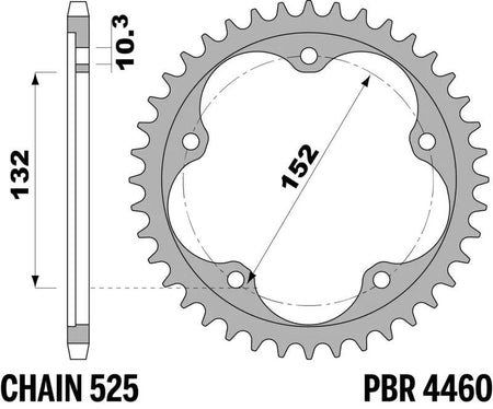 EK kettingkit 525 SRX2 16/39 – 114 schakels, PBR stalen achtertandwiel – art. 3071379