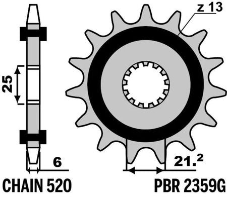EK kettingkit 520 SRX2 15/48 – 114 schakels, PBR stalen achtertandwiel – art. 3071417