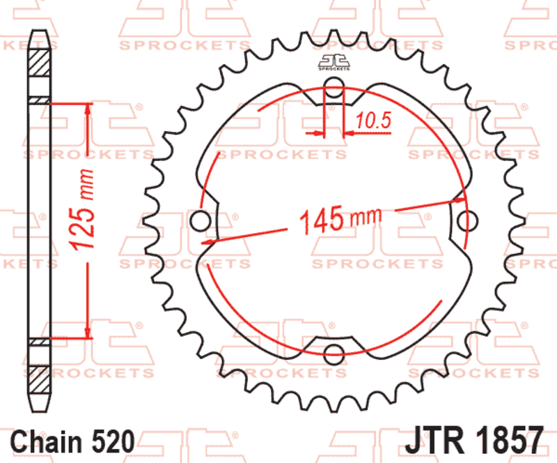 EK kettingkit 520 SRX2 14/38 – 92 schakels, JT stalen achtertandwiel – art. 3071554