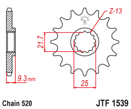 EK kettingkit 520 SRX2 14/43 – 112 schakels, JT stalen achtertandwiel – art. 3071578