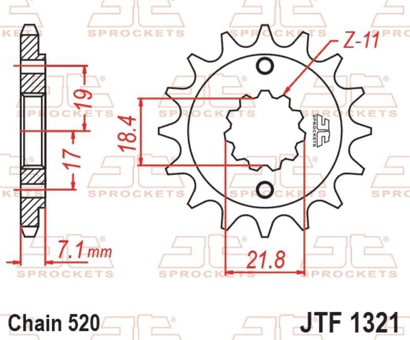 EK kettingkit 520 14/36 – 108 schakels, JT stalen achtertandwiel – art. 3073272