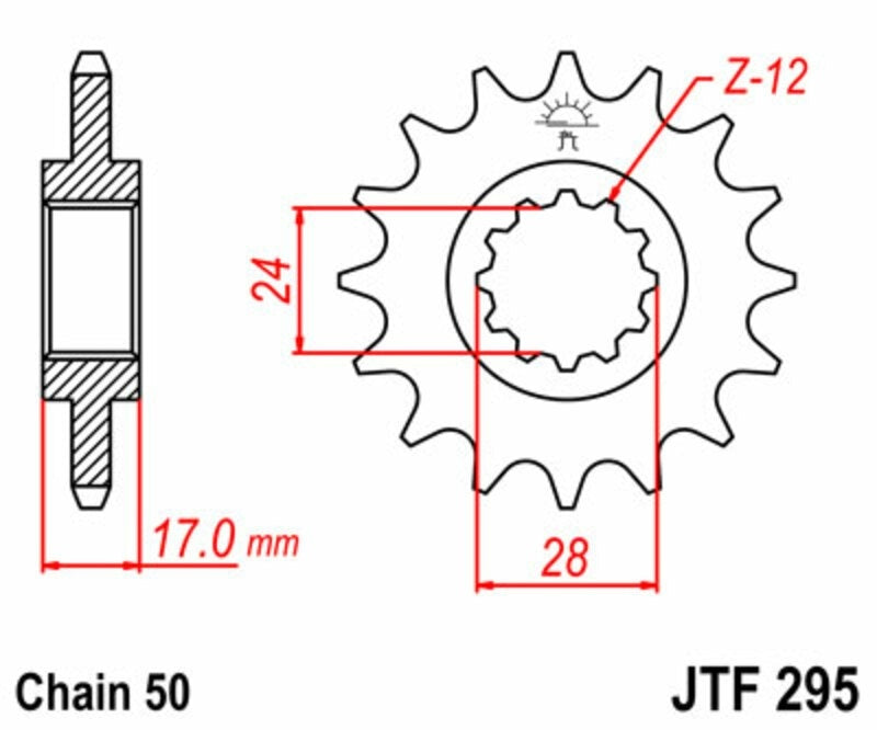EK kettingkit 530 15/43 – 110 schakels, JT stalen achtertandwiel – art. 3073278
