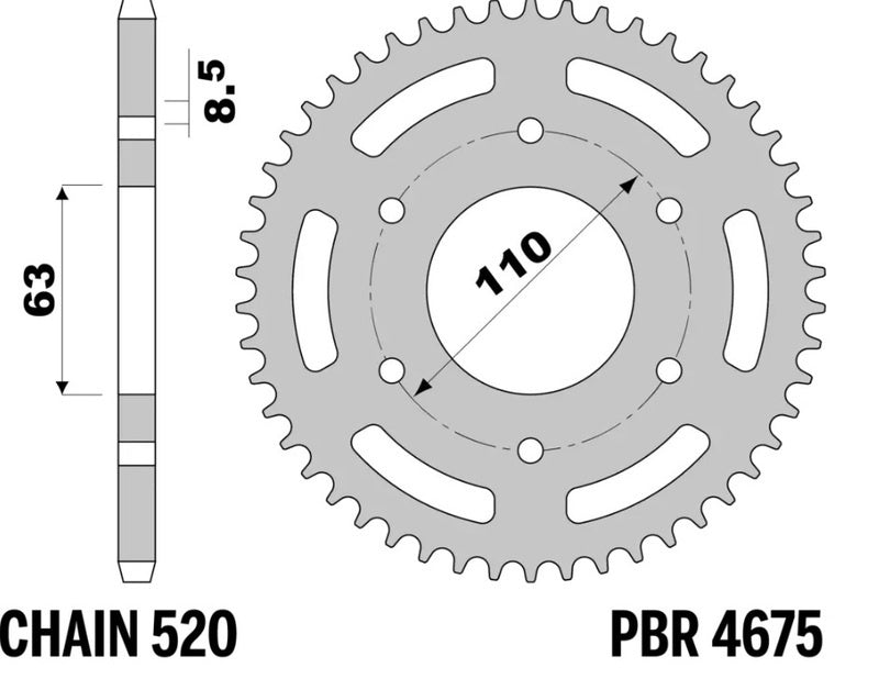 EK kettingkit 520 SROZ2 14/43 – 118 schakels, PBR aluminium achtertandwiel