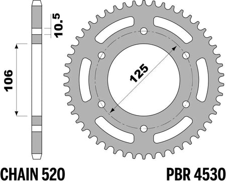 EK kettingkit 520 MVXZ2 15/48 – 120 schakels, PBR stalen achtertandwiel