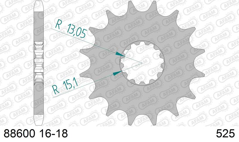 EK kettingkit 525 18/43 – 106 schakels, stalen achtertandwiel