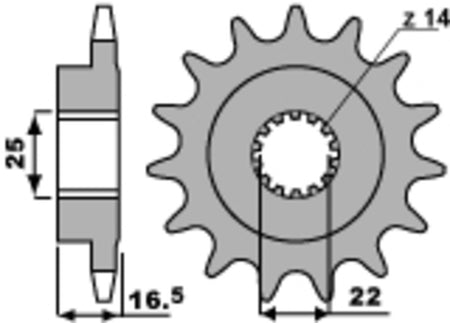 EK kettingkit 525 MVXZ2 15/43 – 104 schakels, PBR aluminium achtertandwiel