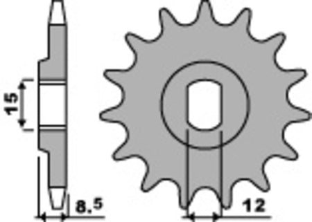 EK kettingkit 415 SH 11/40 – 94 schakels, PBR aluminium achtertandwiel