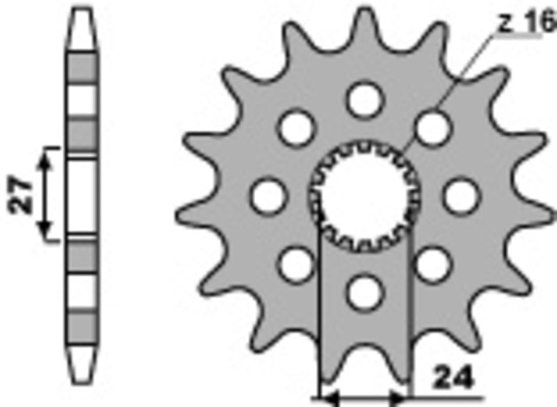 EK kettingkit 530 Z/3D 18/43 – 114 schakels, PBR stalen achtertandwiel