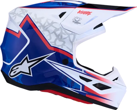 Alpinestars Helm SM7 BLASTER Wit/Blauw/Rood