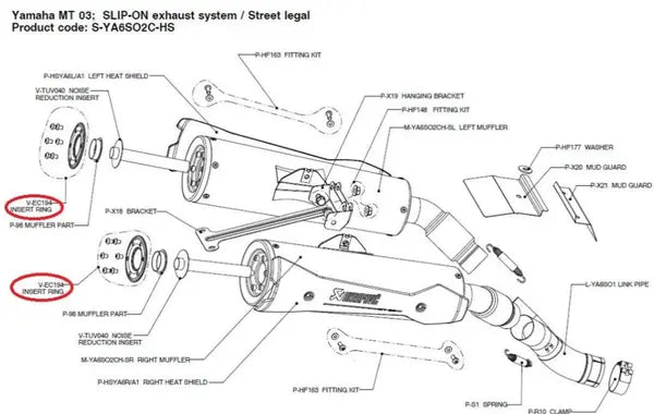 Akrapovic misc v-ec194
