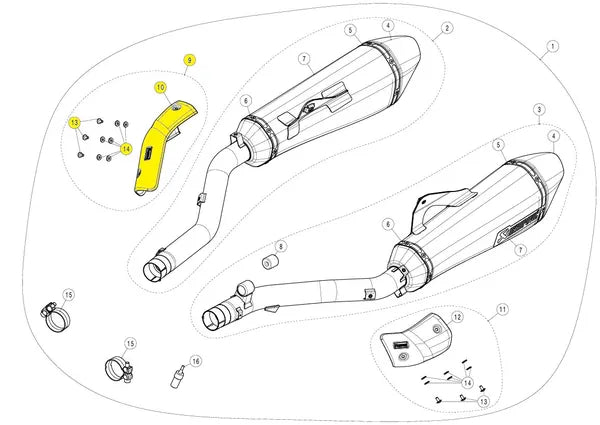 Akrapovic misc p-hsb16r1d/a1 - Bmw E / Exclusive e.a. (2011-2024)