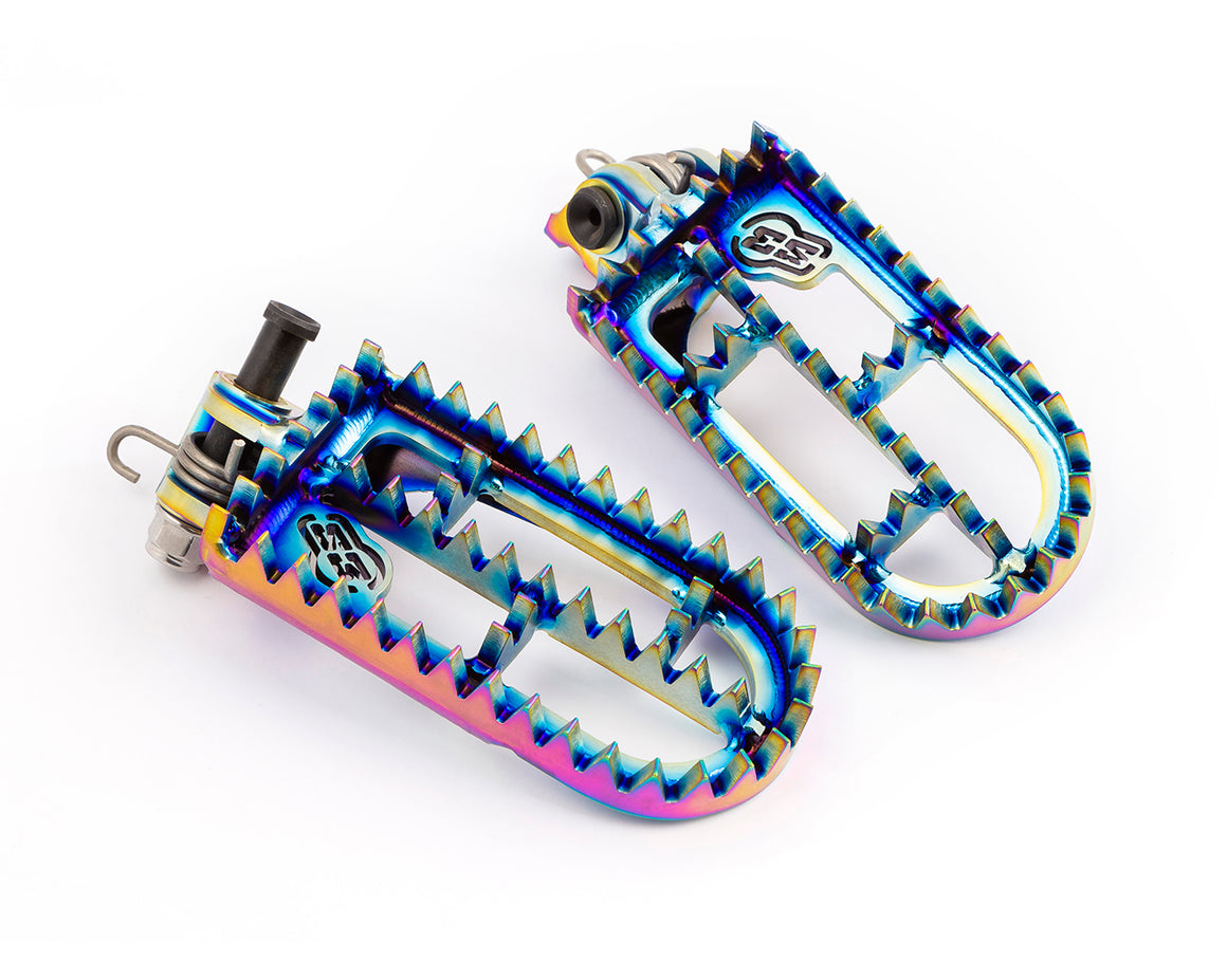 S3 Parts TITANIUM S3 FOOTPEGS KIT RAINBOW RALLY
