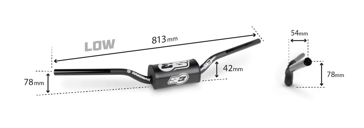 S3 Parts HANDLEBAR + PROTECTOR S3 BLACK