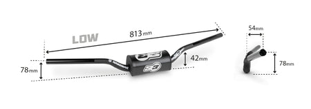 S3 Parts HANDLEBAR + PROTECTOR S3 BLACK